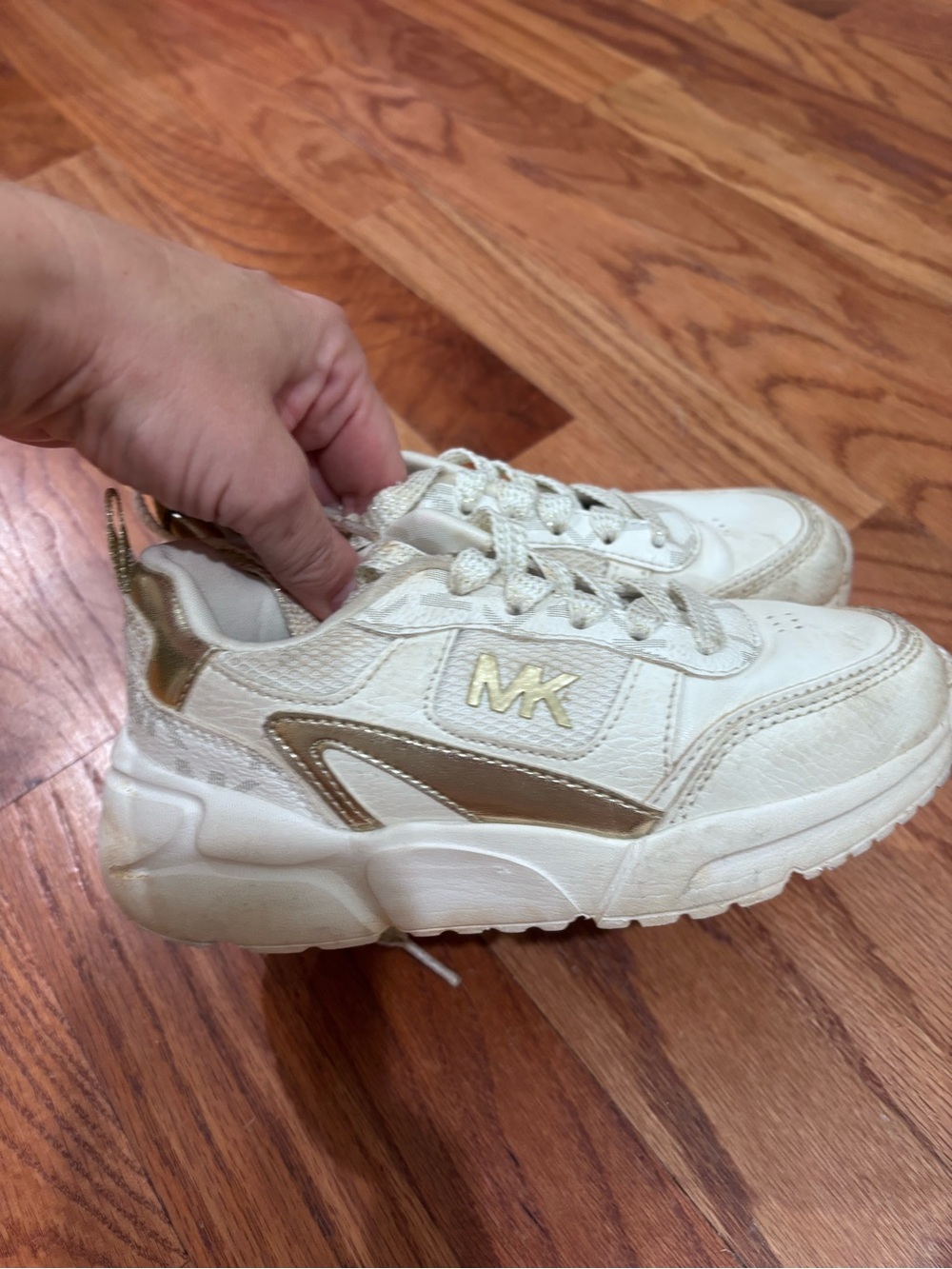 Michael Kors Kids' Cream & Gold Chunky Sneaker